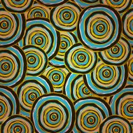 Seamless summer doodle circle pattern