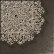 Ornate card with circle ornament N16