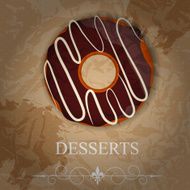 Vector dessert menu in grunge vintage style N5