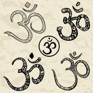 Ohm Om Aum Symbol set