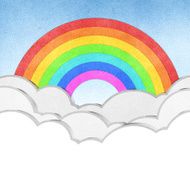 rainbow recycled paper craft background N3
