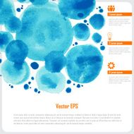 Business template with watercolor round stains