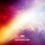 Abstract low poly colorful bright technology vector background Connection structure