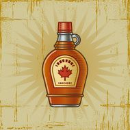 Retro Maple Syrup Bottle N2
