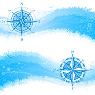 Banners with Compass Rose
