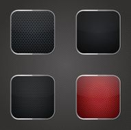 Carbon fiber button set
