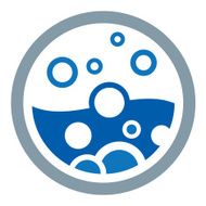 Water bubble circle logo vector illustration N2
