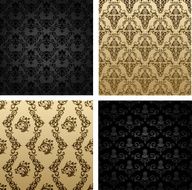 seamless vintage background brown black baroque Pattern