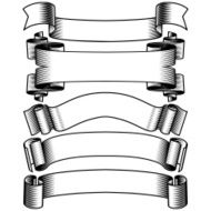 black and white banners set N8