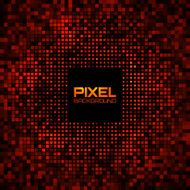 Abstract Pixel Red Bright Glow Background