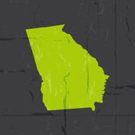 Detailed map of Georgia state grunge style N2