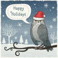 Winter Scene with Owl N2