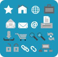Textured Web Icon Set
