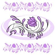Textured floral pattern Horizontal