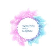 Watercolor circle hand paint on white background N6