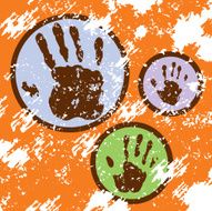 Grunge hand prints N2