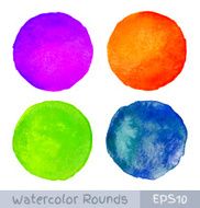 Set of Colorful watercolor circular backgrounds N3