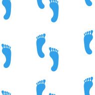 Seamless vector background with human footprints