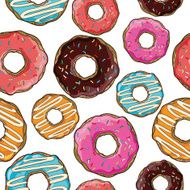 Seamless pattern with donuts N4