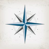 Vintage marine card with compass N2