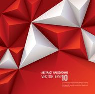 Red and white vector geometric background