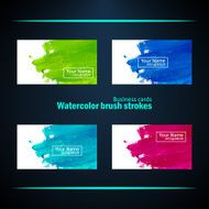Business card template with brush strokes N2