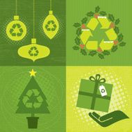 Green Christmas Elements