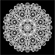 Abstract circle lace pattern N3