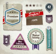 Grunge paper labels