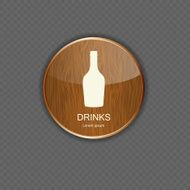 Food and drink wood application icons N3
