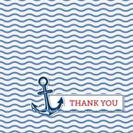 Thank you card with anchor