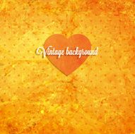 Abstract Background with Orange Heart