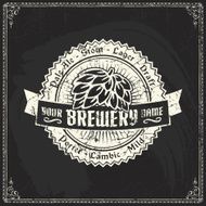 Retro Styled Beer design on a blackboard N5
