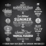 Chalkboard summer labels