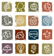 Nature recycling and environment grunge blocks