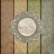 lacy napkin on floral pattern