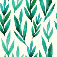 Floral watercolor vector pattern design N4