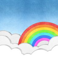 rainbow recycled paper craft background N5