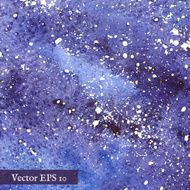 Blue space background Watercolor Vector illustration N9