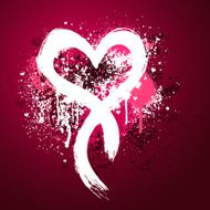 Pink heart grunge design N2