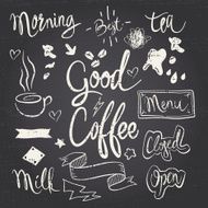 Set of elements for a cafe Illustration