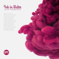 Purple watercolor ink in water template