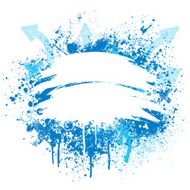 Blue and white grunge design