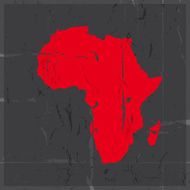 Vector of africa continent grunge style