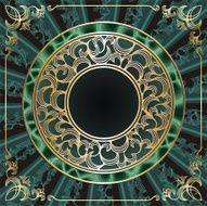 Round Gold Frame N2