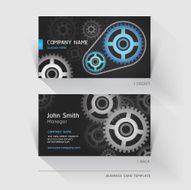 Business card abstract gear background
