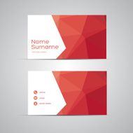 Modern Business-Card Set vector red N2