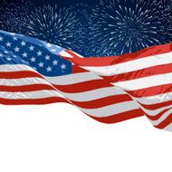 American Flag With Fireworks N5