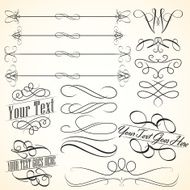 Vintage Scroll Elements Borders and Frames