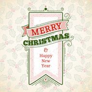Retro Christmas Label